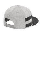 Load image into Gallery viewer, Custom Embroidered New Era Shadow Heather Striped Flat Bill Snapback Cap - Jittybo&#39;s Custom Clothing &amp; Embroidery
