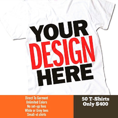 50 White Customized Shirts - Jittybo's Custom Clothing & Embroidery