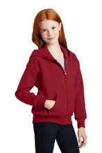 Load image into Gallery viewer, Custom Embroidered Youth Full-Zip Hooded Sweatshirt Add Your Logo or Text - Jittybo&#39;s Custom Clothing &amp; Embroidery
