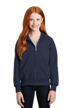 Load image into Gallery viewer, Custom Embroidered Youth Full-Zip Hooded Sweatshirt Add Your Logo or Text - Jittybo&#39;s Custom Clothing &amp; Embroidery
