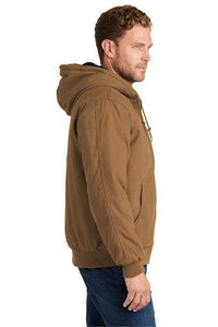 CUSTOM Embroidered Washed Duck Cloth Insulated Hooded Work Jacket - Jittybo's Custom Clothing & Embroidery
