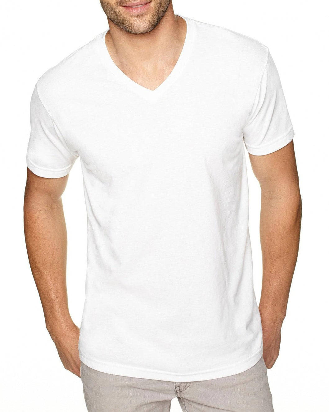 CUSTOM PRINTED Next Level Men's Sueded V-Neck T-Shirt - Jittybo's Custom Clothing & Embroidery