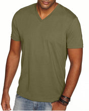 Load image into Gallery viewer, CUSTOM PRINTED Next Level Men&#39;s Sueded V-Neck T-Shirt - Jittybo&#39;s Custom Clothing &amp; Embroidery
