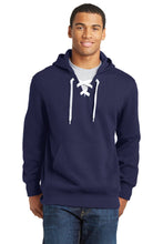 Load image into Gallery viewer, Custom Embroidered Lace Up Pullover Hooded Sweatshirt - Jittybo&#39;s Custom Clothing &amp; Embroidery
