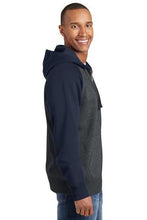 Load image into Gallery viewer, Custom Embroidered Raglan Colorblock Full-Zip Hooded Fleece Jacket Add Your Logo or Text - Jittybo&#39;s Custom Clothing &amp; Embroidery
