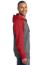 Load image into Gallery viewer, Custom Embroidered Raglan Colorblock Full-Zip Hooded Fleece Jacket Add Your Logo or Text - Jittybo&#39;s Custom Clothing &amp; Embroidery
