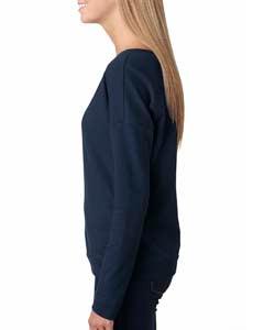 Custom Embroidered Womens French Terry Long-Sleeve Scoop Add Your Logo or Text - Jittybo's Custom Clothing & Embroidery