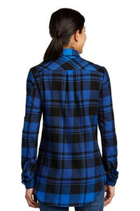 Custom EMBROIDERED Ladies PLAID Flannel ADD YOUR LOGO OR TEXT / Bridesmaid plaid shirt - Jittybo's Custom Clothing & Embroidery