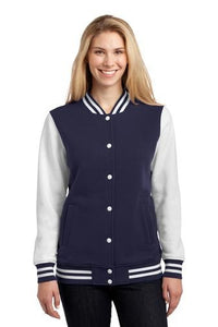 Custom Embroidered Womens Fleece Letterman Jacket Add Your Logo or Text - Jittybo's Custom Clothing & Embroidery
