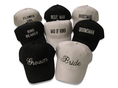 Custom Wedding BRIDESMAIDS Matching Caps ( 8 hat bundle ) - Jittybo's Custom Clothing & Embroidery