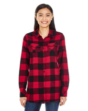 Lade das Bild in den Galerie-Viewer, Custom EMBROIDERED Ladies PLAID Flannel ADD YOUR LOGO OR TEXT / Bridesmaid plaid shirt - Jittybo&#39;s Custom Clothing &amp; Embroidery
