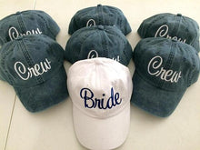 Charger l&#39;image dans la galerie, Custom Wedding BRIDESMAIDS Matching Caps ( 8 hat bundle ) - Jittybo&#39;s Custom Clothing &amp; Embroidery
