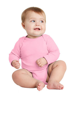 Custom Infant Long Sleeve Baby Rib Bodysuit - Add Your Logo or Text - Jittybo's Custom Clothing & Embroidery