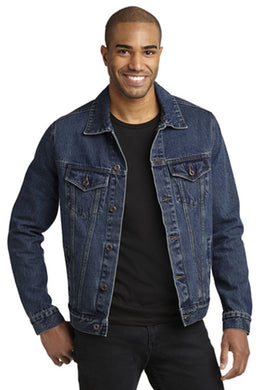 CUSTOM Embroidered Men's Denim Jacket Add Your Logo or Text - Jittybo's Custom Clothing & Embroidery