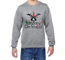 Cargar imagen en el visor de la galería, Christmas Ugly Sweater (Merry Christmas Reindeer) - Jittybo&#39;s Custom Clothing &amp; Embroidery
