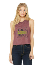 Load image into Gallery viewer, Custom Printed Womens Cropped Tank Racerback - Jittybo&#39;s Custom Clothing &amp; Embroidery
