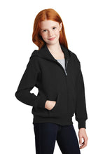 Load image into Gallery viewer, Custom Embroidered Youth Full-Zip Hooded Sweatshirt Add Your Logo or Text - Jittybo&#39;s Custom Clothing &amp; Embroidery
