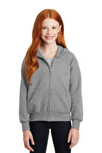 Custom Embroidered Youth Full-Zip Hooded Sweatshirt Add Your Logo or Text - Jittybo's Custom Clothing & Embroidery