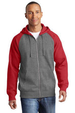 Load image into Gallery viewer, Custom Embroidered Raglan Colorblock Full-Zip Hooded Fleece Jacket Add Your Logo or Text - Jittybo&#39;s Custom Clothing &amp; Embroidery
