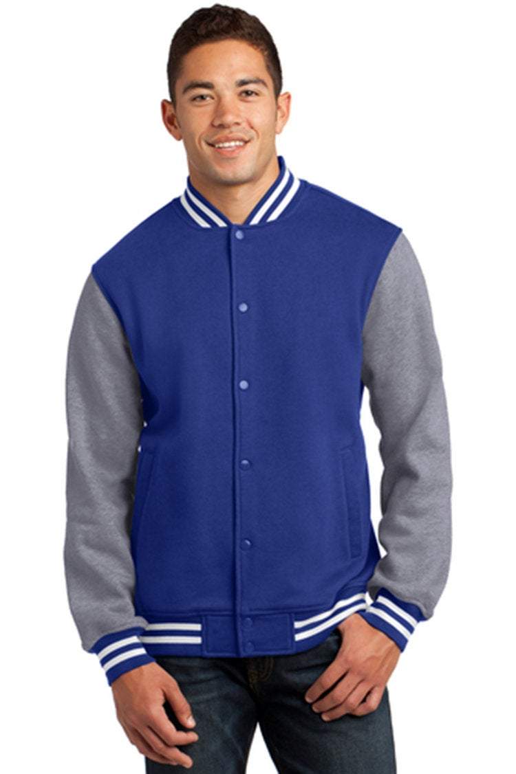 Custom Embroidered Men's Fleece Letterman Jacket Add Your Logo or Text - Jittybo's Custom Clothing & Embroidery