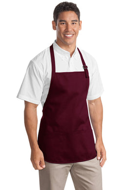 Custom EMBROIDERED Medium-Length Apron with Pouch Pockets - Jittybo's Custom Clothing & Embroidery