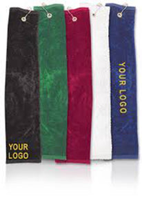 Custom Embroidered Grommeted Tri-Fold Golf Towel Add Your Logo or Text - Jittybo's Custom Clothing & Embroidery