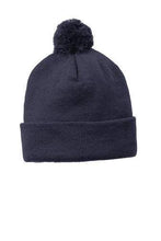 Cargar imagen en el visor de la galería, CUSTOM Embroidered Solid Pom Pom Beanie - Jittybo&#39;s Custom Clothing &amp; Embroidery
