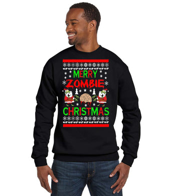 Merry Zombie Christmas Ugly Sweater - Jittybo's Custom Clothing & Embroidery