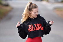 Load image into Gallery viewer, Custom Embroidered Womens Bella+Canvas Cropped Fleece Hoodie ADD your text or logo - Jittybo&#39;s Custom Clothing &amp; Embroidery
