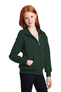 Custom Embroidered Youth Full-Zip Hooded Sweatshirt Add Your Logo or Text - Jittybo's Custom Clothing & Embroidery