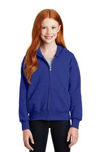 Custom Embroidered Youth Full-Zip Hooded Sweatshirt Add Your Logo or Text - Jittybo's Custom Clothing & Embroidery