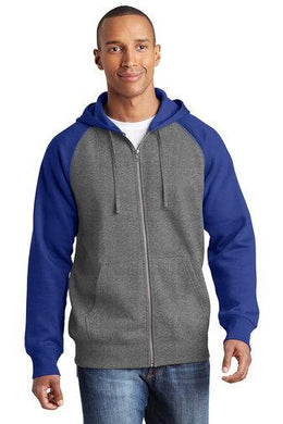 Custom Embroidered Raglan Colorblock Full-Zip Hooded Fleece Jacket Add Your Logo or Text - Jittybo's Custom Clothing & Embroidery