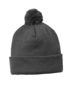 Cargar imagen en el visor de la galería, CUSTOM Embroidered Solid Pom Pom Beanie - Jittybo&#39;s Custom Clothing &amp; Embroidery
