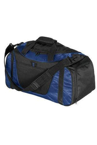 Custom EMBROIDERED Small TwoTone Duffel Bag ADD YOUR LOGO OR TEXT - Jittybo's Custom Clothing & Embroidery