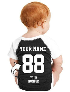 Custom Infant Baseball Bodysuit / Baby Romper / Infant Bodysuit / Toddler Customized Bodysuit / Personalized baby Clothes / Your text Here - Jittybo's Custom Clothing & Embroidery