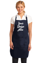 Cargar imagen en el visor de la galería, Custom Embroidered Full-Length Apron with Stain Release Add Your Logo or Text - Jittybo&#39;s Custom Clothing &amp; Embroidery
