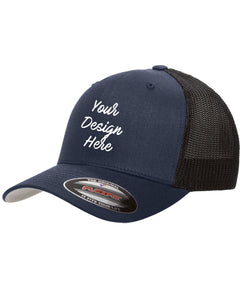 Custom Embroidered FlexFit Trucker Hat / Personalized Trucker Hat Add Your Logo or Text - Jittybo's Custom Clothing & Embroidery